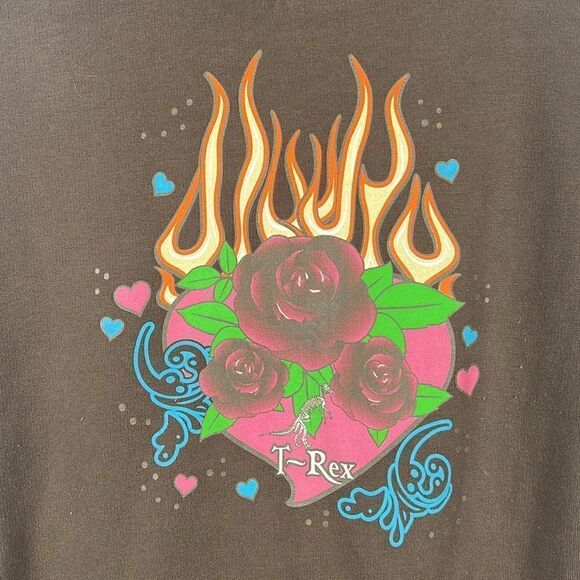 🔥🔥 Big Kids T-REX CAFÉ Hoodie Pullover Sweatshirt - Brown - Sz XL - EXCELLENT - Picture 3 of 8